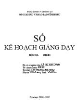 Kế hoạch giảng dạy Địa lí lớp 8 - Năm học 2016-2017 - Lê Thị Thu Dung